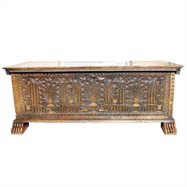 Gorgeous large 17th or early 18th Century Chest Cassone Cyprus