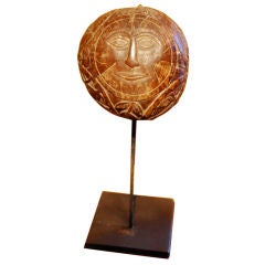 Antique 19th Century Spanish Colonial Mexican Carved Coconut Bank