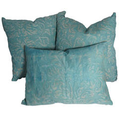 Blue Aqua Fortuny Pillows