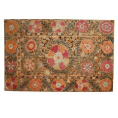 19th Century Suzani Antique Stunning Colors