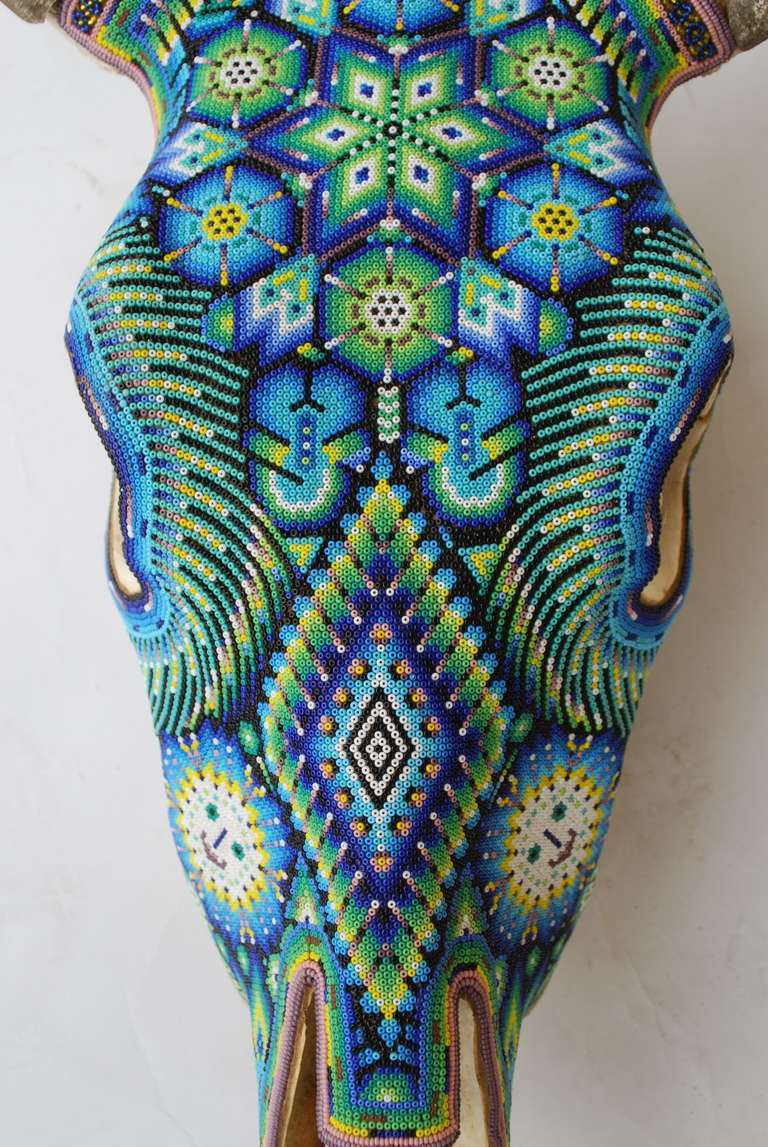beaded cow skulls