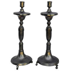 Beautiful Pair of 18th Century Spanish Colonial Bronze Candlesticks 11