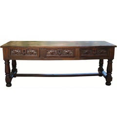 17th Century Spanish Refectory Console Table from the Hearst Estate