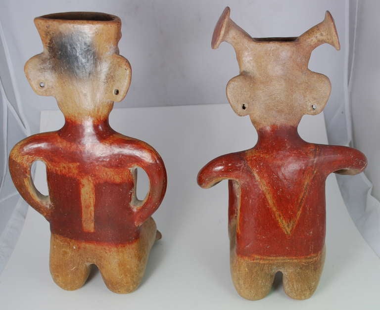 Excellent large matrimonial pair of Zacatecas figures. These pieces date from 400BC-200AD and are in stunning condition.