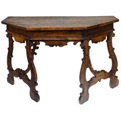 17th Century Italian Walnut Console Table