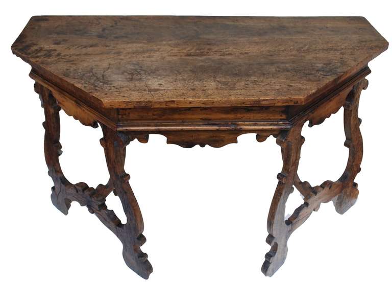 17th Century Italian Walnut Console Table