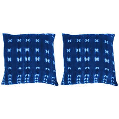 Pair of Indigo African Pillows