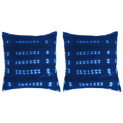 Pair of African Indigo Pillows