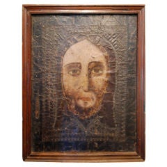 Veil of Monica Spanish 15th Century Painting Leather