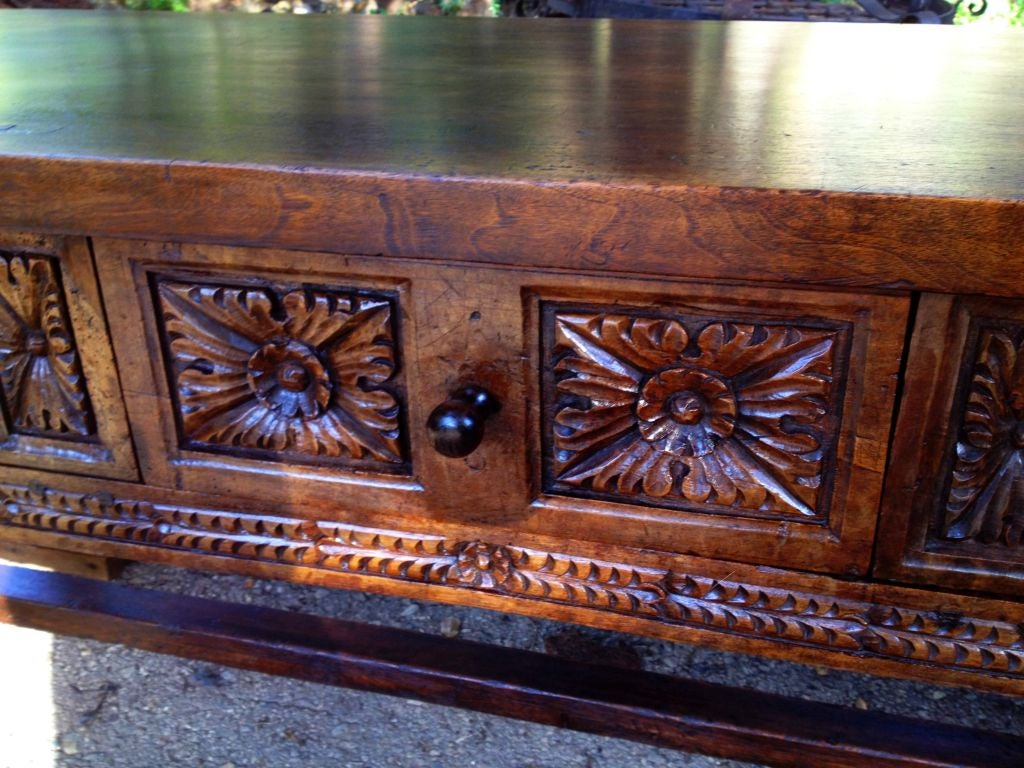 17th Century Walnut Spanish Console Table Museum Quality 4