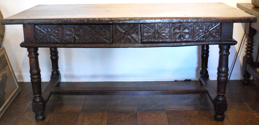 Beautiful 17th/ 18th Century Spanish Console Table In Good Condition In Montecito, CA