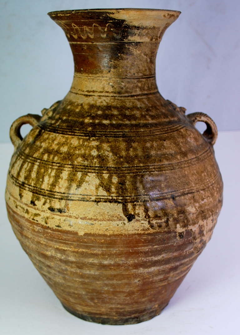 Ancient Han Dynasty ceramic vessel.