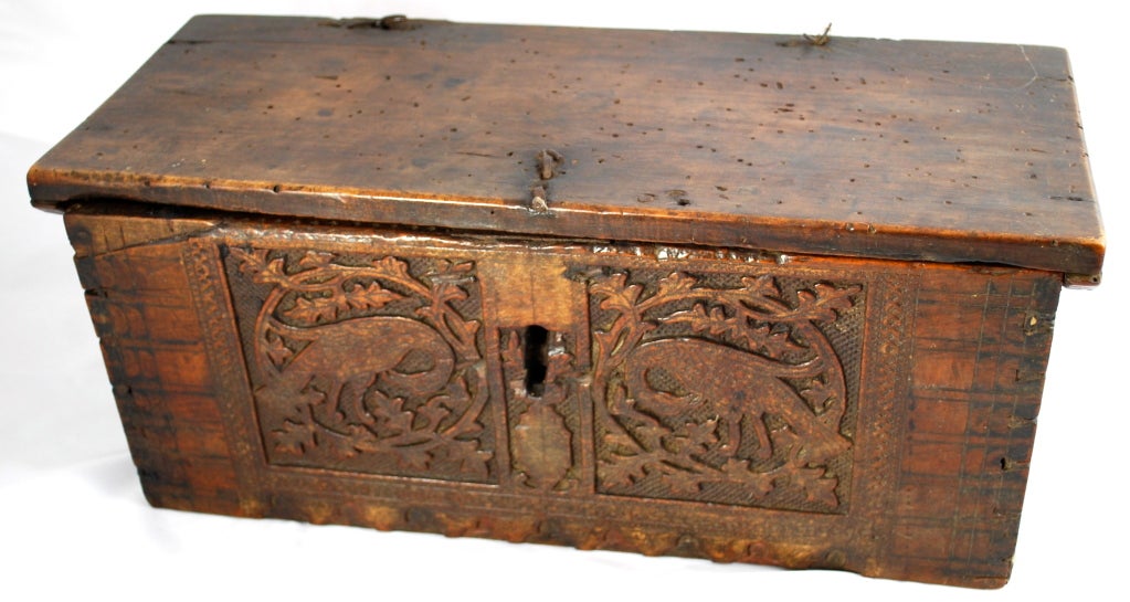 Walnut Rare Excellent 17th Century Spanish Mudejar Coffer Box