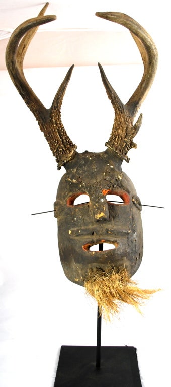 A very unique Mexican Cora mask. It features real deer antellers. On stand.










Haskell Antiques-Specializes in rare 16th, 17th, 18th Century Italian, Spanish, French, Syrian, Moroccan, French, Spanish Colonial, Anglo Indian,