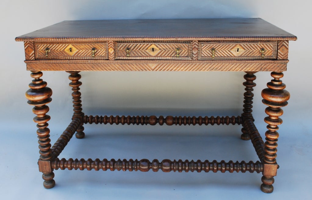 Outstanding 19th Century Rosewood Portuguese Console Table