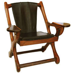 Midcentury Don Shoemaker Leather Chair, Mexico