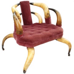 Antique Excellent  Horn Chair American