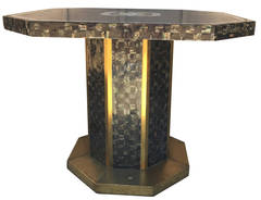 Horn and Brass Center Table Attributed to Enrique Garcel