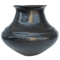 Antique Santa Clara Indian Blackware Pot