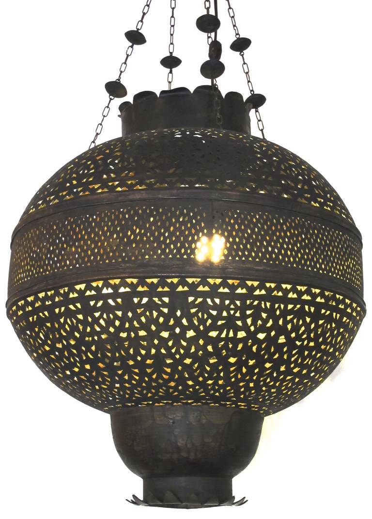 pierced brass lamp
