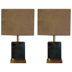 SATURDAY SALE Pair of  Brass Modern Table Lamps by Italian Designer Arredoluce