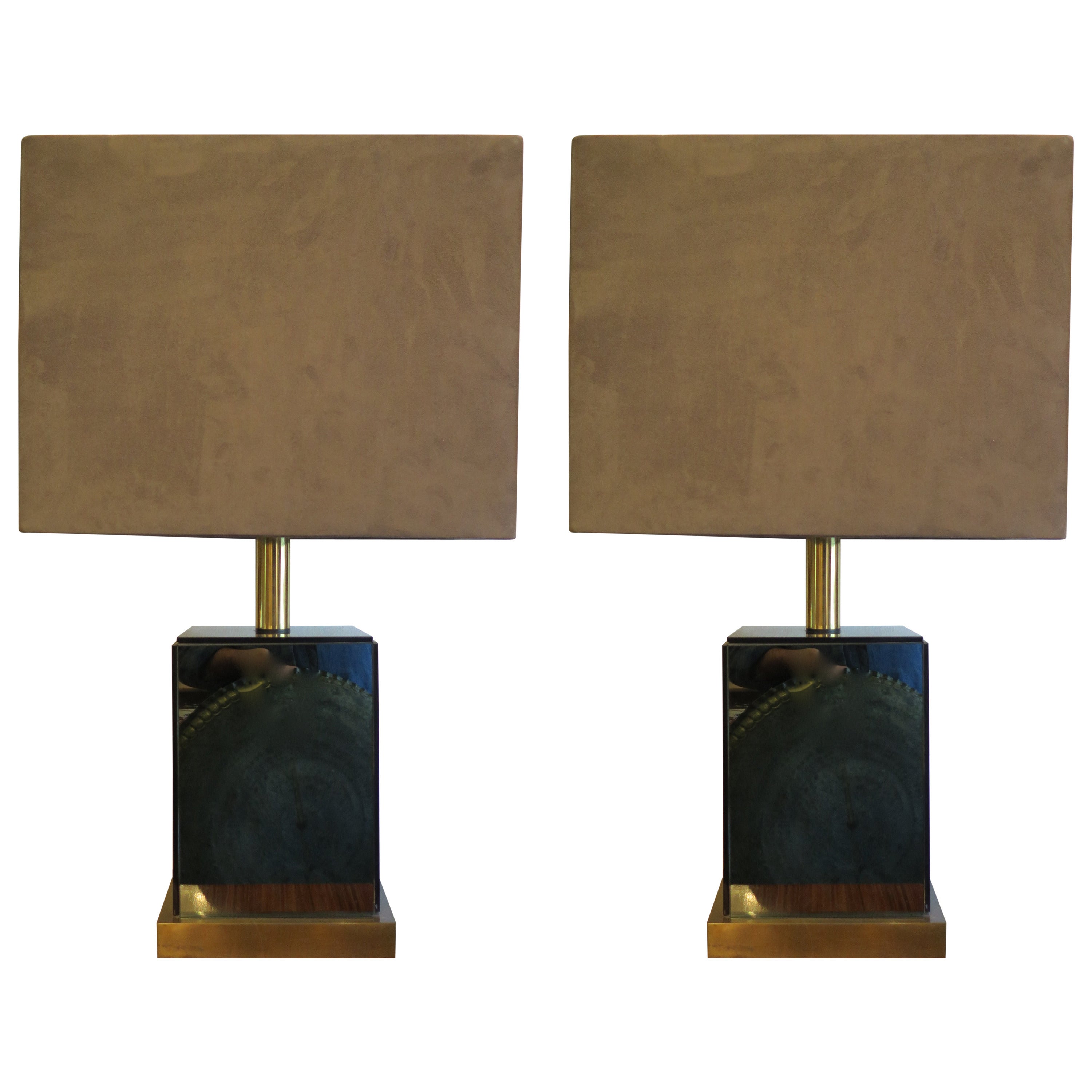 SATURDAY SALE Pair of  Brass Modern Table Lamps by Italian Designer Arredoluce