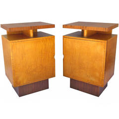 Stunning and Rare, Art Deco Pair of Andrew Szoeke Cabinets