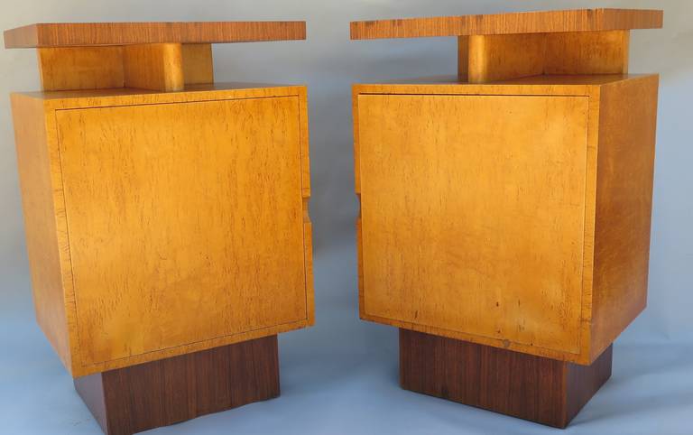 Stunning and Rare, Art Deco Pair of Andrew Szoeke Cabinets In Excellent Condition In Montecito, CA