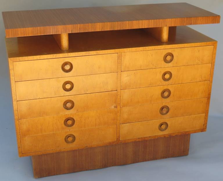Exceptional and Rare, Art Deco Andrew Szoeke Dresser Cabinet 2