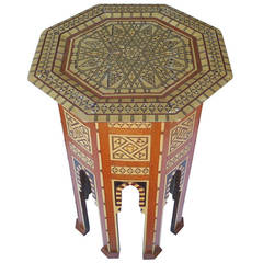 Beautiful 19th Century Mother-of-Pearl Moroccan Side Table 9