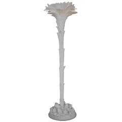 Serge Roche Style Plaster Palm Floor Lamp By Sirmos