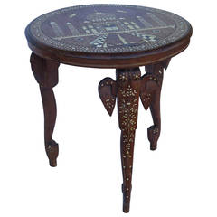 19th Century Anglo Indian Elephant Leg Side Table