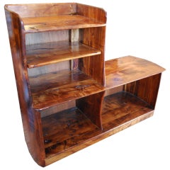koa wood shelves Mid Century Koa Wood Shelving Unit