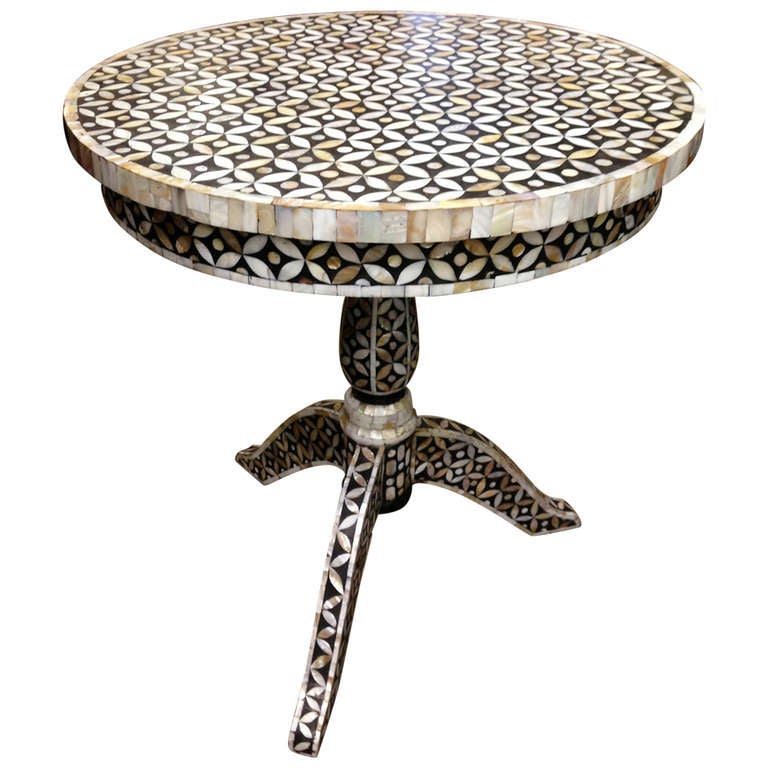 MotherofPearl Side Table, Pair For Sale at 1stDibs