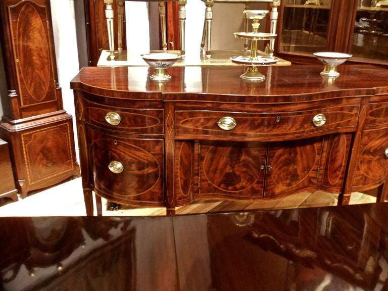 American New York Federal Period Mahogany Sideboard