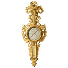 Period Louis XVI Gilt Wood Barometer
