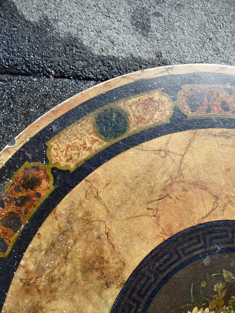 Rare Irish Regency Rosewood Center Table with Original Painted Slate Top 3