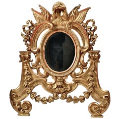 Italian Baroque Giltwood Mirror, Roman