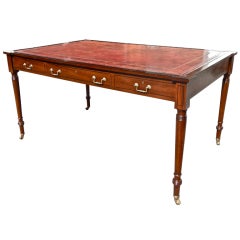 Vintage Early 19th Century Style Georgian Leather Top Writing Desk