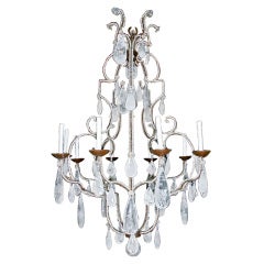 Vintage Massive Rock Crystal Chandelier from Hollywood's Chateau Elysee