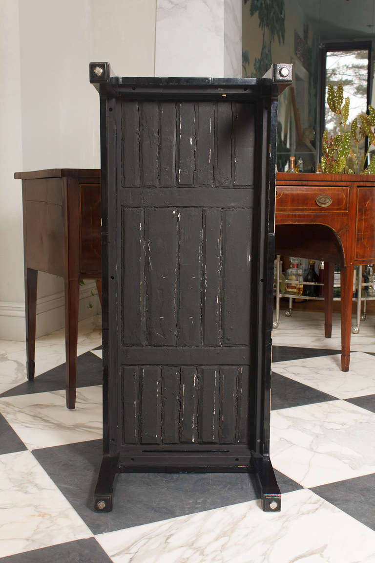 Chinese Black Lacquer Coffee Table Made from a Period Screen Panel 1