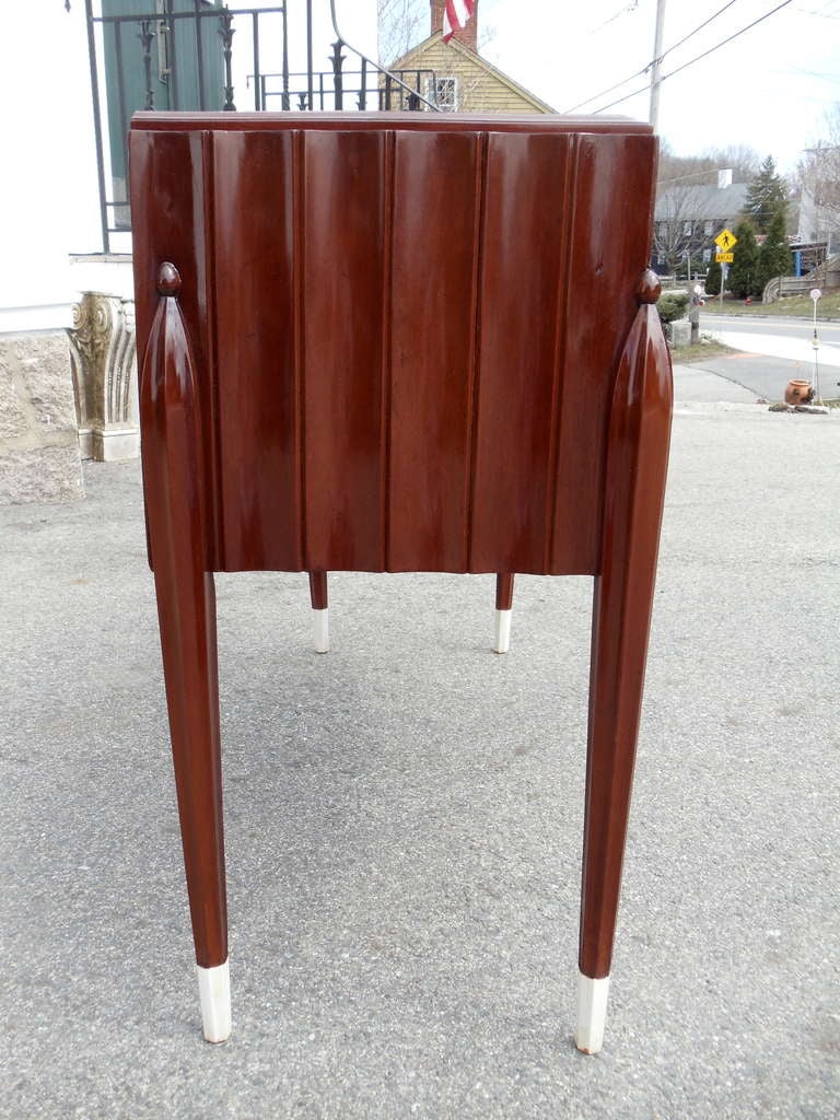 Period Art Deco Mahogany Credenza in Style of Emile-Jacques Ruhlmann In Excellent Condition In Essex, MA