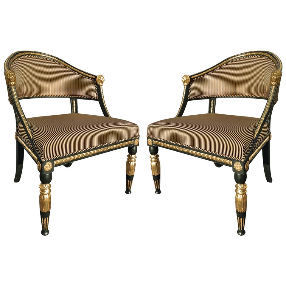 Pair of Period Gustavian Neoclassical Chairs