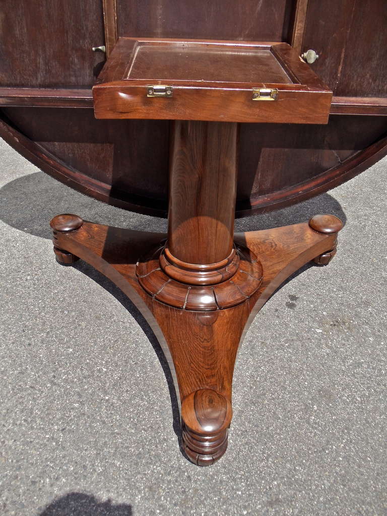 Rosewood 19th Century Anglo Colonial Regency Period Round Center Table