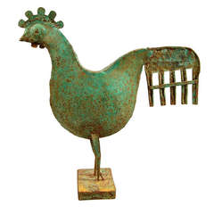 American Farm Folk Art Iron Rooster