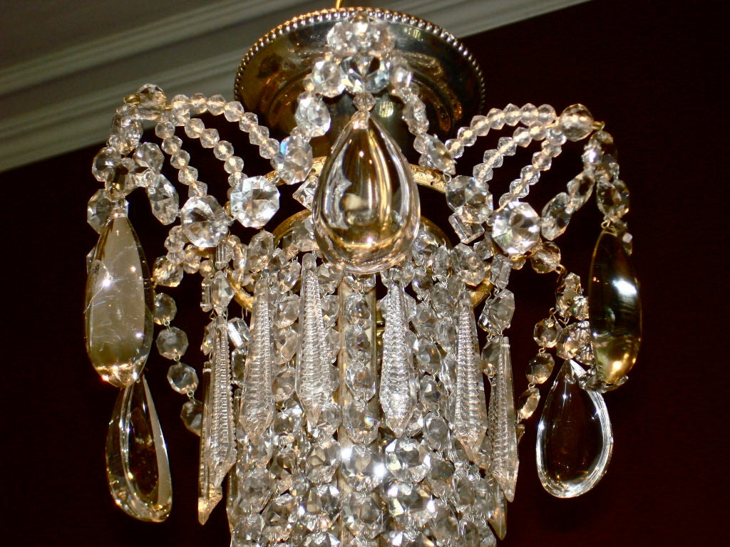 French Louis Philippe Baccarat 6 Light Chandelier