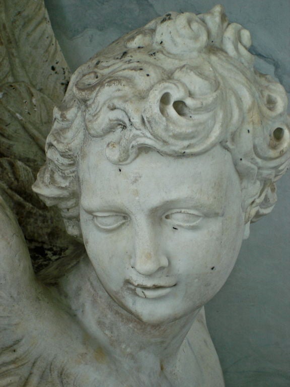18th Century and Earlier Pair of Massive Period Baroque Marble Corbels