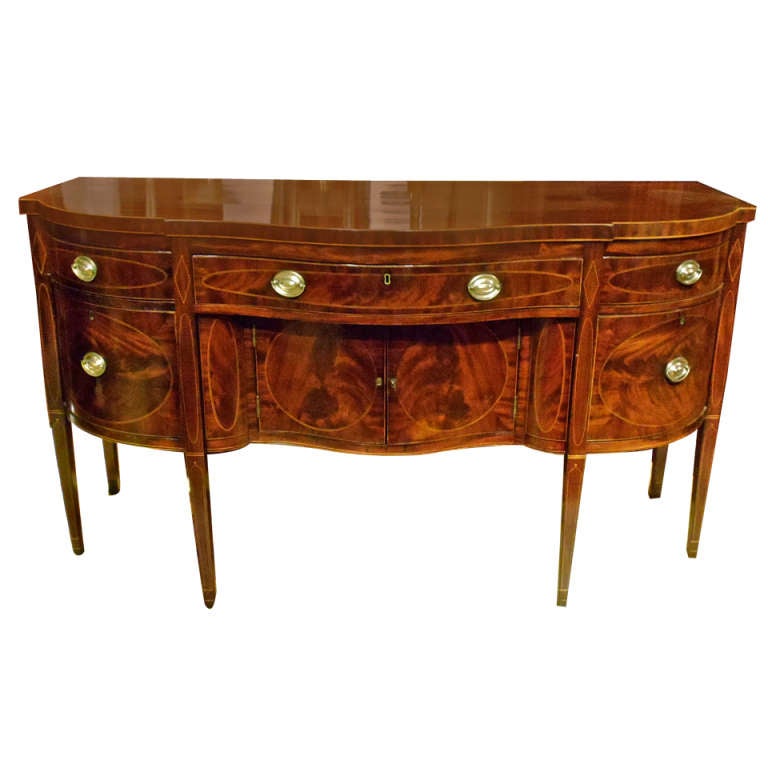 New York Federal Period American Mahogany Inlaid Sideboard