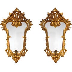 Pair of Venetian Giltwood Mirrors