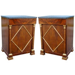 Pair of Neoclassical Style Bedside or Side Cabinets